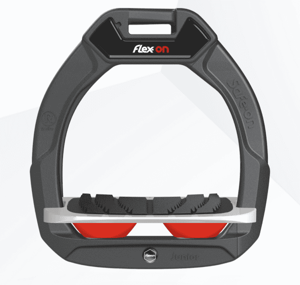 Safe-On JUNIOR stirrups - Dark Grey/Grey/Red